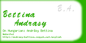 bettina andrasy business card